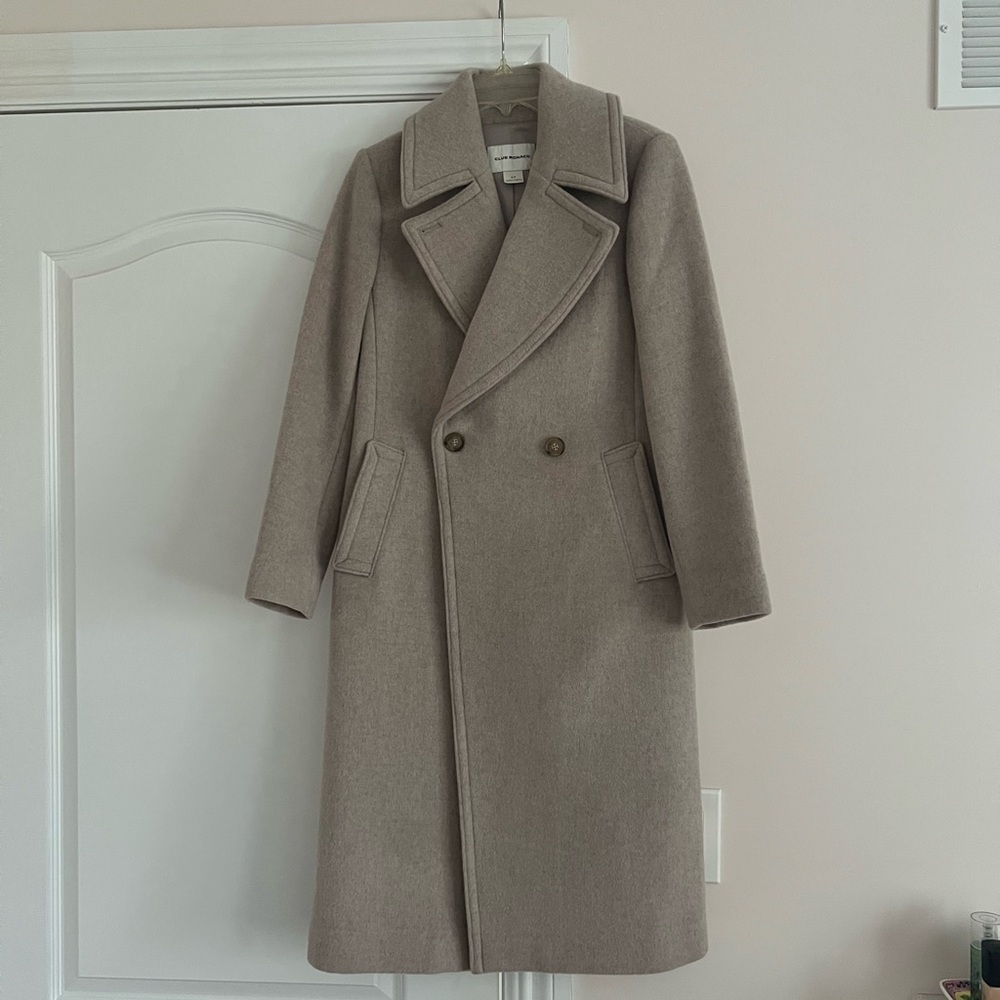 Women’s Double-Breasted Wool Coat - taupe